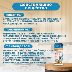 Суспензия от гельминтов и лямблий для собак мелких пород Фенпраз ,5мл. Пирантел/Празиквантел/Фенбендазол