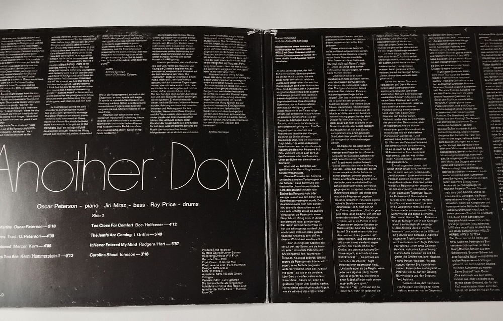 Винтажная виниловая пластинка LP The Oscar Peterson Trio Another Day (Germany 1971)