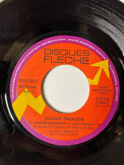 Винтажная виниловая пластинка LP Claude Francois Le Chanteur Malheureux (Et Je Me Demande) (France 1975) 7 дюймов