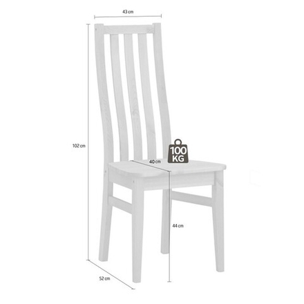 Стулья «Луиза» белый воск комплект из 2штук