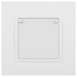 Розетка ЭРА Elegance 14-2103-01 с заземлением 2P+E Schuko со шторками с крышкой 16A-250В IP20 белый