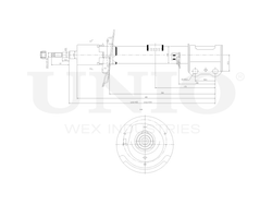 Амортизатор газовый передней подвески правый UNIO SAB-10382