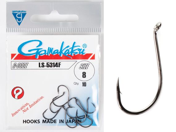 Крючки Gamakatsu LS-5314F HOOKS BLACK разм. 08 10шт.