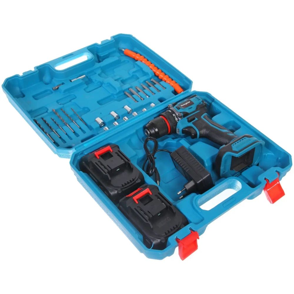 Дрель-шуруповерт аккумуляторная Mengtai (18В, 2,0Ач Li-ion аккум. 2шт, ЗУ) MGT-10