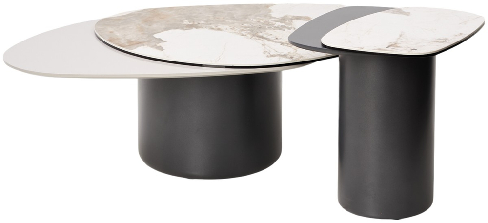 Стол М-City DISAUR Кофейный Арвид (Arvid) Pandora керамика на стекле, МДФ, темно-серый МДФ каркас