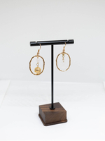 Серьги с розовым кварцем