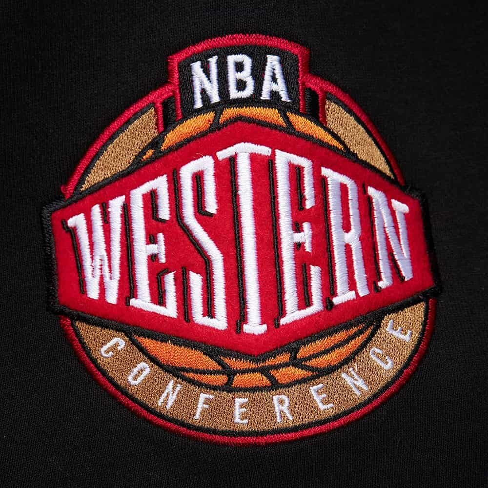 Баскетбольная толстовка Mitchell&Ness NBA Chainstitch Fleece Vintage Logo Los Angeles Lakers Sweatshirt Black