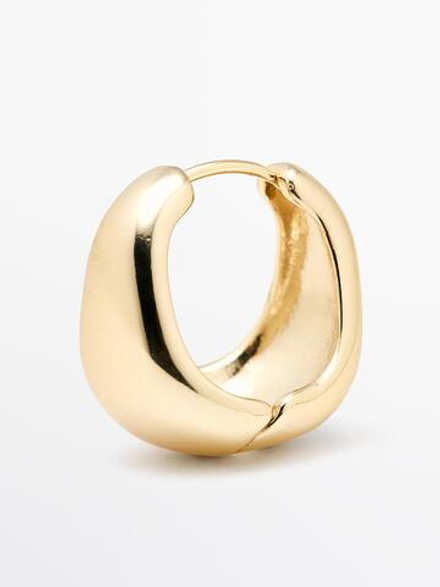 Massimo Dutti Асимметричные серьги с шариками, золотистый