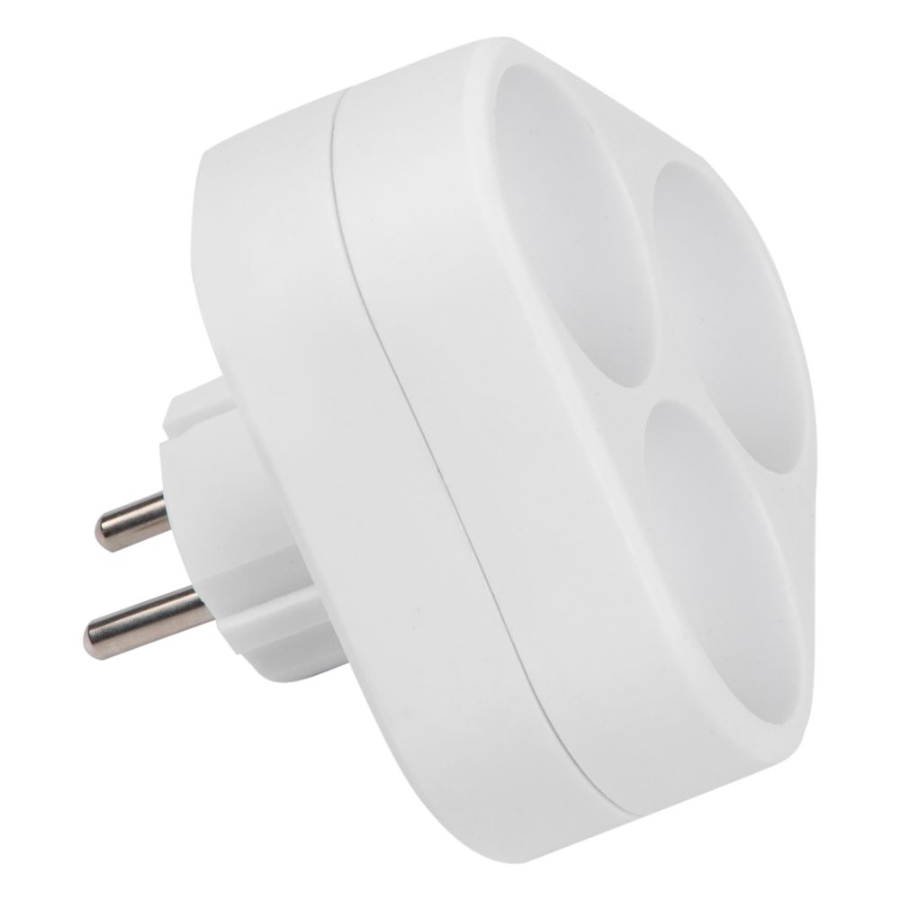 S-ES3-16F WHITE Разветвитель сетевой. б-з. 3 гнезда. 16А. 3500Вт. Белый. ТМ Uniel