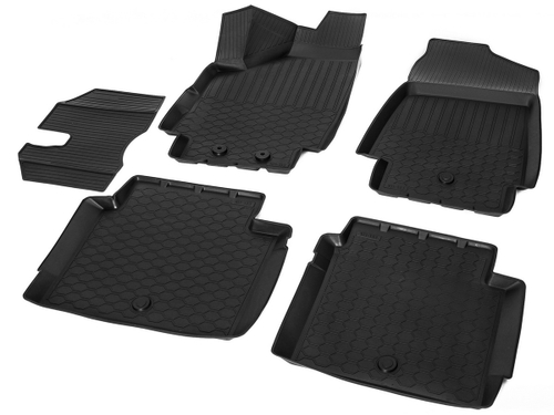 Коврики в салон автомобиля Rival для ВАЗ 2121 (4x4) 3-дв. 1977-2019, полиуретан, с крепежом, 5 частей, 16005004