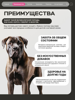 Корм сухой для взрослых собак породы Кане-корсо, премиум полнорационный комплекс, с говядиной, 12 кг, QUATTRO