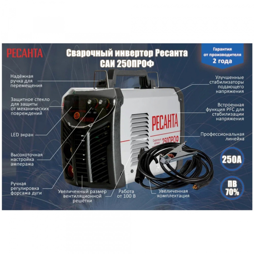Сварочный аппарат инверторный САИ 250 ПРОФ