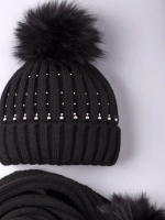 Шапка для девочки зимняя вязаная и шарф