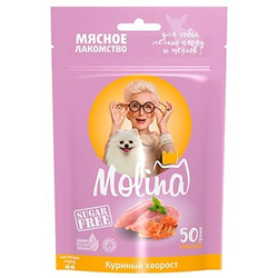 Molina Лакомство для собак мелких пород и щенков Куриный хворост, 50г