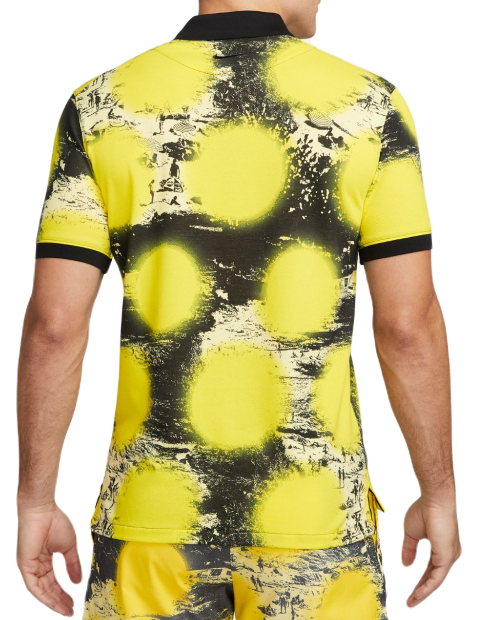 Мужское теннисное поло Nike Polo Printed Slim-Fit Polo - желтый