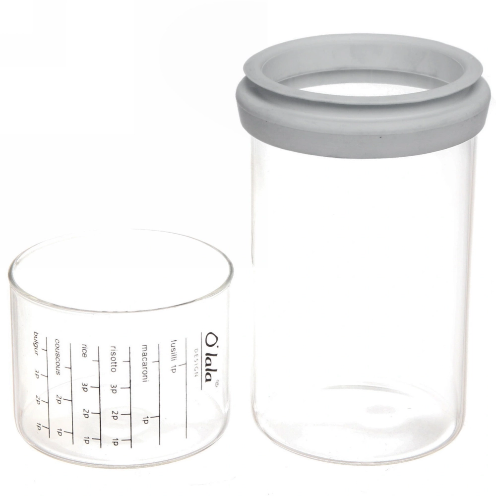 Банка для продуктов стеклянная 850мл «O'lala» с мерный стаканом