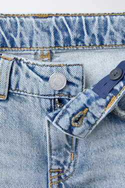 ZARA ДЖИНСЫ ПРЯМОГО КРОЯ, СВЕТЛО-ГОЛУБОЙ