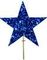 Макушка звезда 50 см., синий, УКРАШЕНИЕ ДЛЯ ВЫСОТНОЙ ЕЛКИ (MZ-500BLUE)