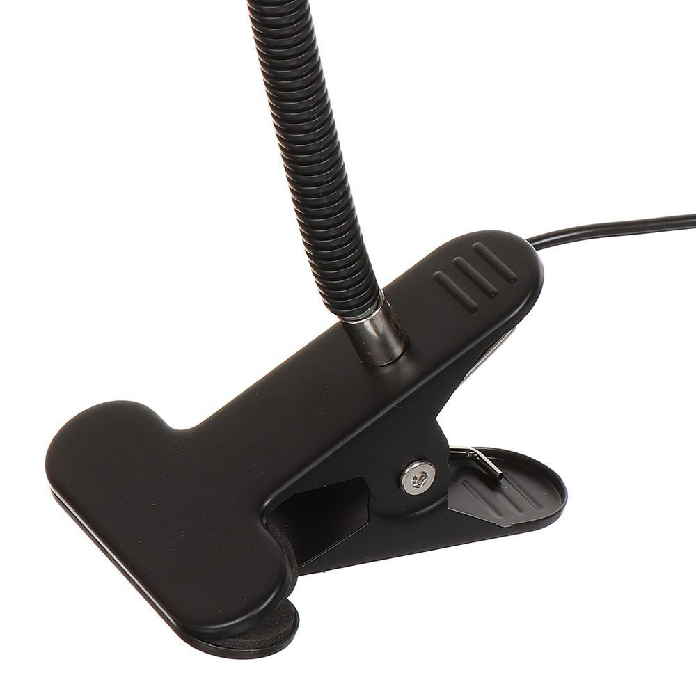 Светильник настольный на прищепке, USB+адаптер, черный, SPE17156-14/333935