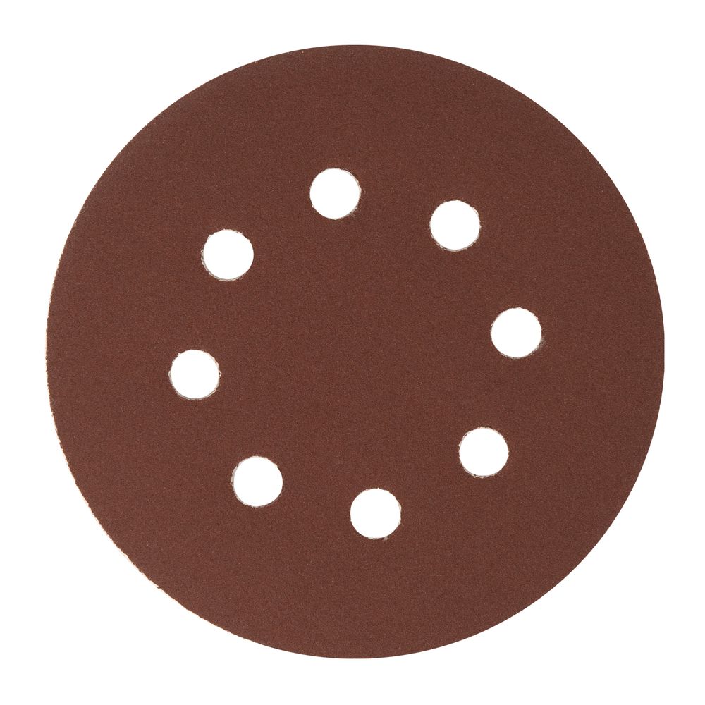 738117 Круг абразивный P 240, на ворсовой подложке под "липучку" 125 мм, перфорированный, 5 шт. Сибртех