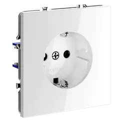 Розетка встраиваемая VOLTUM S70 с заземлением 16А, (белый глянцевый)