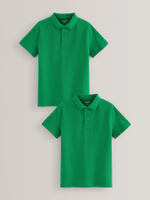 Поло школьное для мальчика Next C37-732, 2 шт., Зеленый