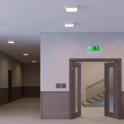 Светильник IM-QUADRO-EMERGENCY-3H-S250x250-28W Warm3000 (WH, 120 deg, 230V) (Arlight, IP40 Металл, 2 года) 041006