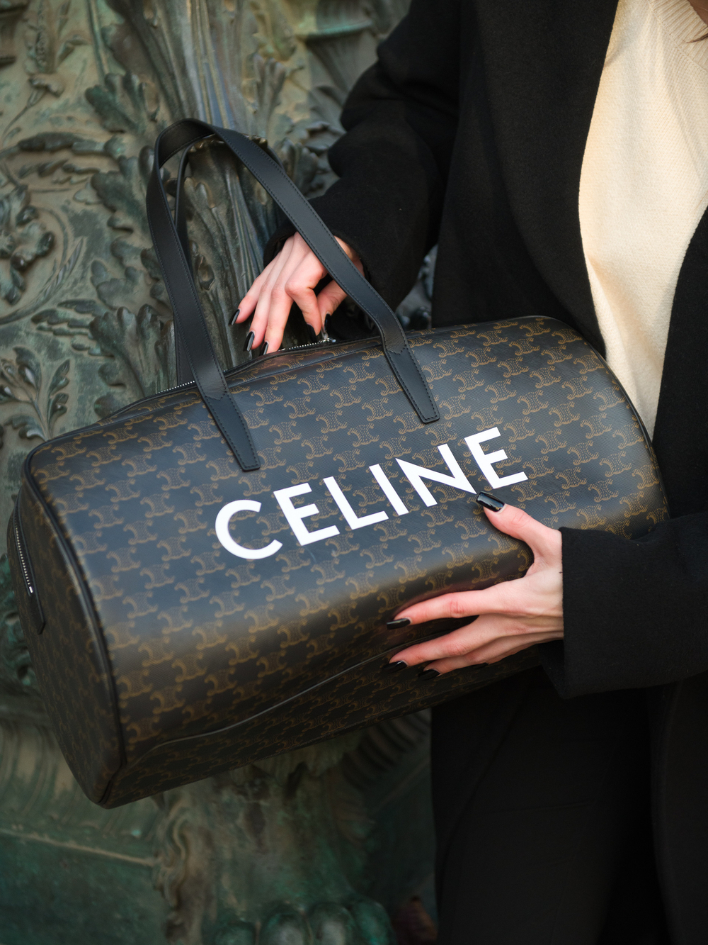 Celine Duffle Bag in Triomphe Canvas