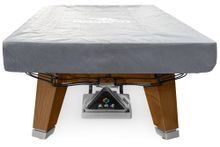 Покрывало для стола "Rasson" 8 ф (влагостойкое, серое, резинки на лузах)