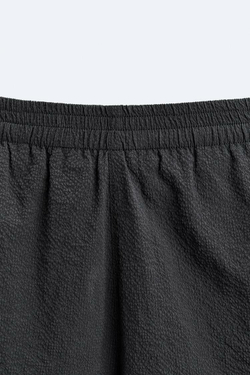 ZARA ПЛАВКИ ИЗ РЕЛЬЕФНОЙ ТКАНИ, ЧЕРНЫЙ