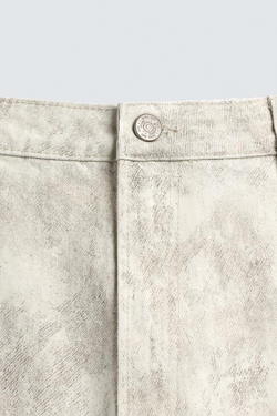 ZARA ШОРТЫ КАРГО С КАРМАНОМ, С ПРИНТОМ