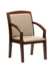 Кресло для посетителей Zurich DL бежевая кожа