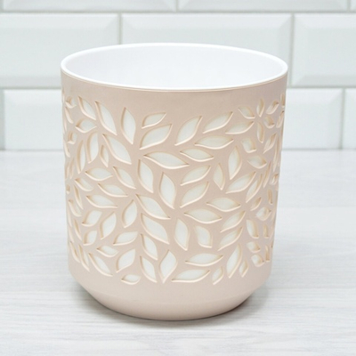 Кашпо Leaves 2,5л, пудра/белый