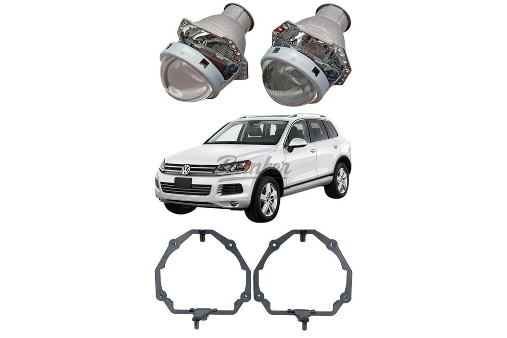 Готовый комплект для замены штатных линз DLA+AFS Volkswagen Touareg NF, FL, 2010-2018