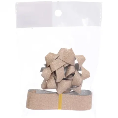 Набор для декорирования «Мерцание» бант 6см, лента 2см (3м), Золото