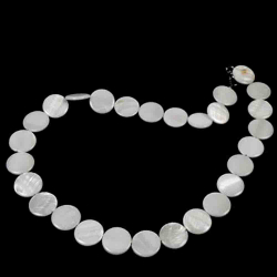 Бусы "Кружки" перламутр белый асс.