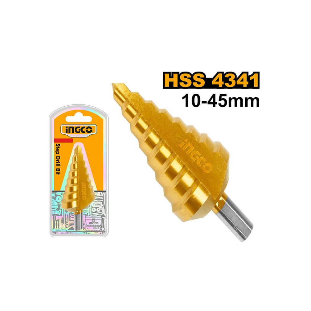 Сверло ступенчатое INGCO AKSDS10453 INDUSTRIAL 10-45 мм