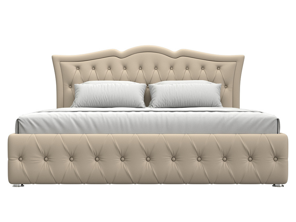 Кровать интерьерная Герда 180, Бежевый, Экокожа, 108353
