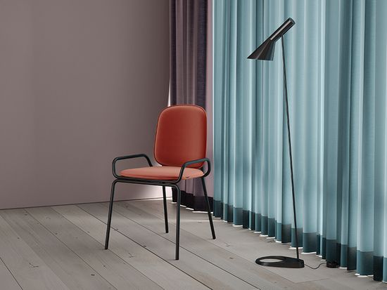 Стул ror, double frame, велюр, черный/темно-красный