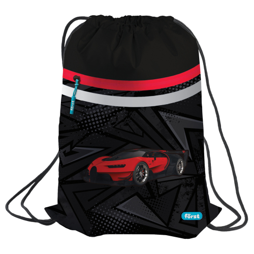 Мешок для обуви 1 отделение "Red car", 350*460мм, вентиляционная сеточка, светоотражающая лента, карман на молнии, Först