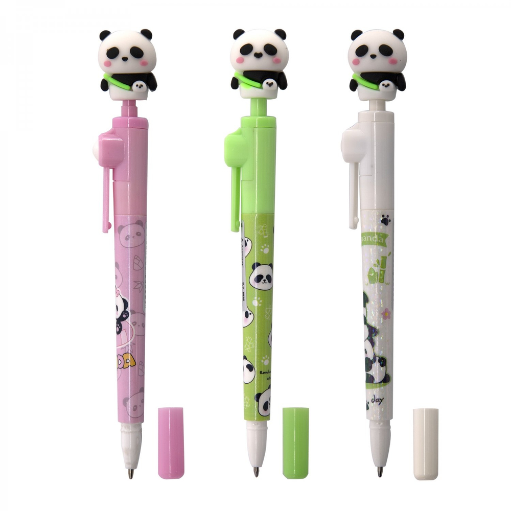 Ручка шариковая Alingar, "Пандочка", 0,7 мм, синяя, вращающаяся игрушка, круглый, цветной, пластиковый корпус, карт. уп.