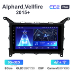 Teyes CC2 Plus 9"для Toyota Alphard, Vellfire 2015+