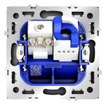 Розетка телевизионная встраиваемая VOLTUM S70 TV+RJ45 кат. 6, (графит)