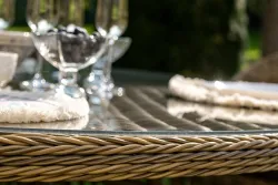 "Эспрессо-150 S" обеденная группа плетеная, цвет соломенный