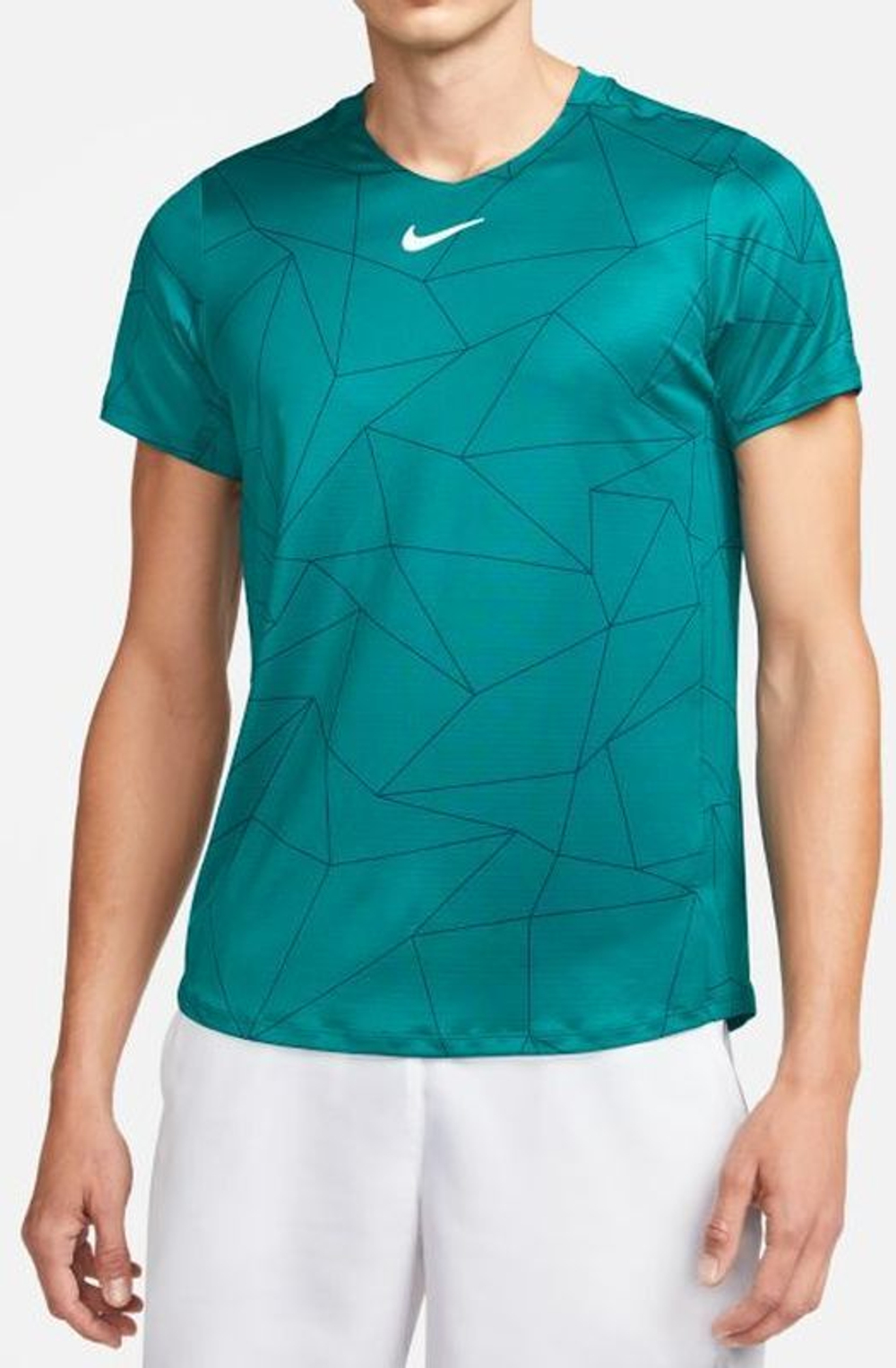Nike Court Dri Fit Advantage Crew M bright spruce white