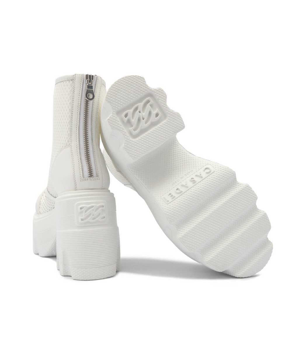 Кожаные ботильоны на платформе polacco Casadei - белый(2R449X0701C2351)