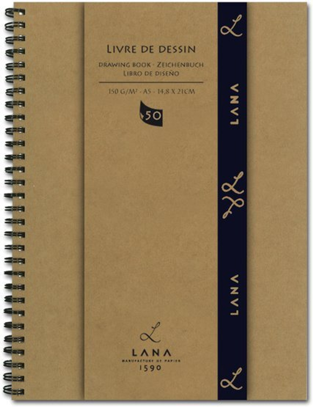 LANA Альбом для рисования "Dessin" на спирали, 150 г/м², А5, 50л