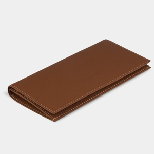 Кошелек кожаный, теленок цвета карамель