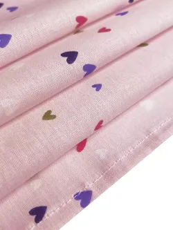 Наволочка комплект 2шт перкаль Сказка "Сердечки" 45х45 см на молнии