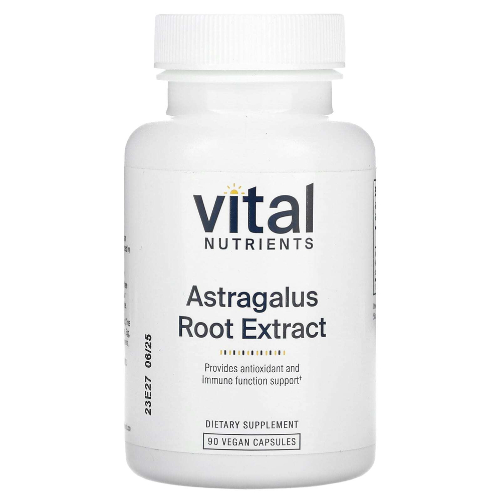 Vital Nutrients, Экстракт корня астрагала, 600 мг, 90 веганских капсул (300 мг в 1 капсуле)